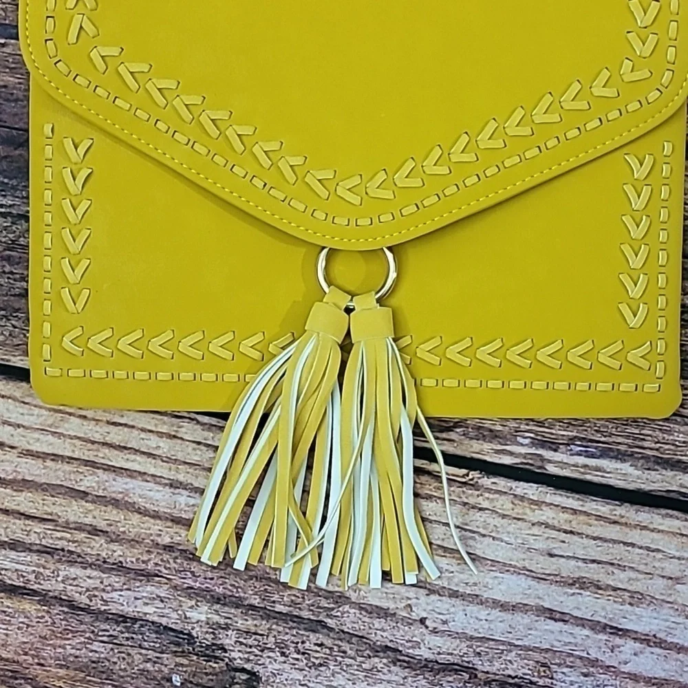 Boho Yellow Crossbody Purse - Picture 3 of 14